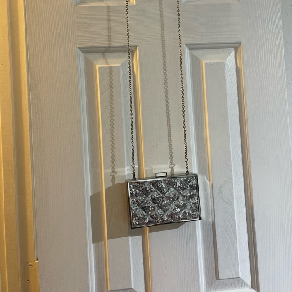 INC International Concepts Black and Silver Clutch